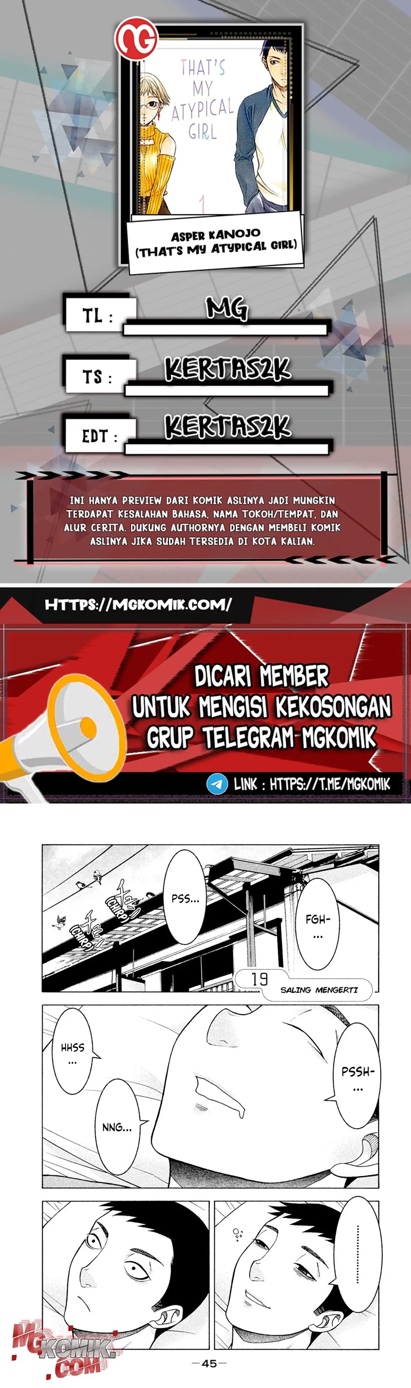 Asuperu Kanojo Chapter 19 Gambar 1